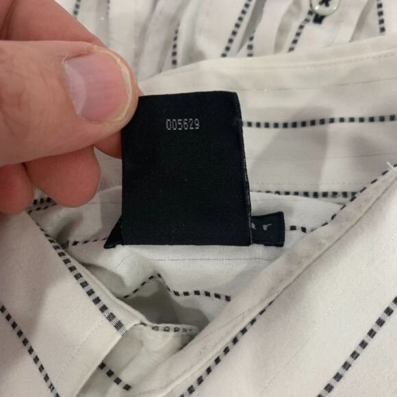 J. Ferrar Mens Size XL Modern Fit Long Sleeve Striped Dress Shirt 100% Cotton - Picture 7 of 10